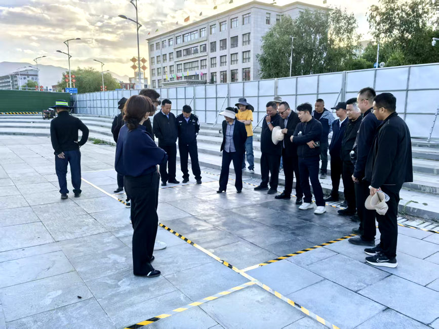 相關(guān)部門調(diào)研現(xiàn)場。拉薩高新區(qū)市政市容管理局供圖